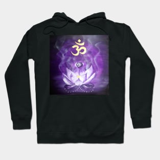 Om with lotus and all seeing eye Hoodie